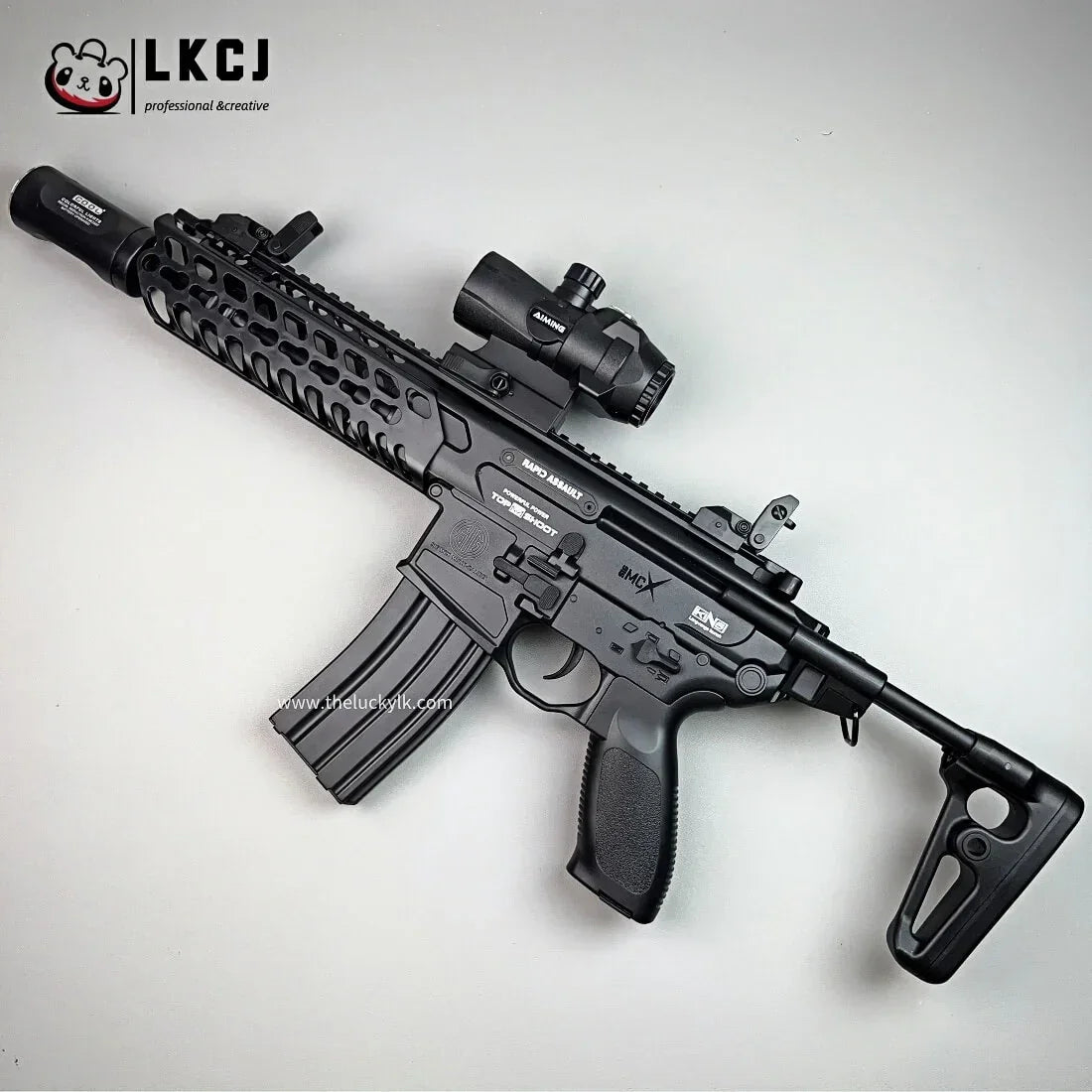 Exquisite Engraving MCX Gel Blaster High Rate of Fire Smooth Shooting With 7 Colors of Lighted Silencer