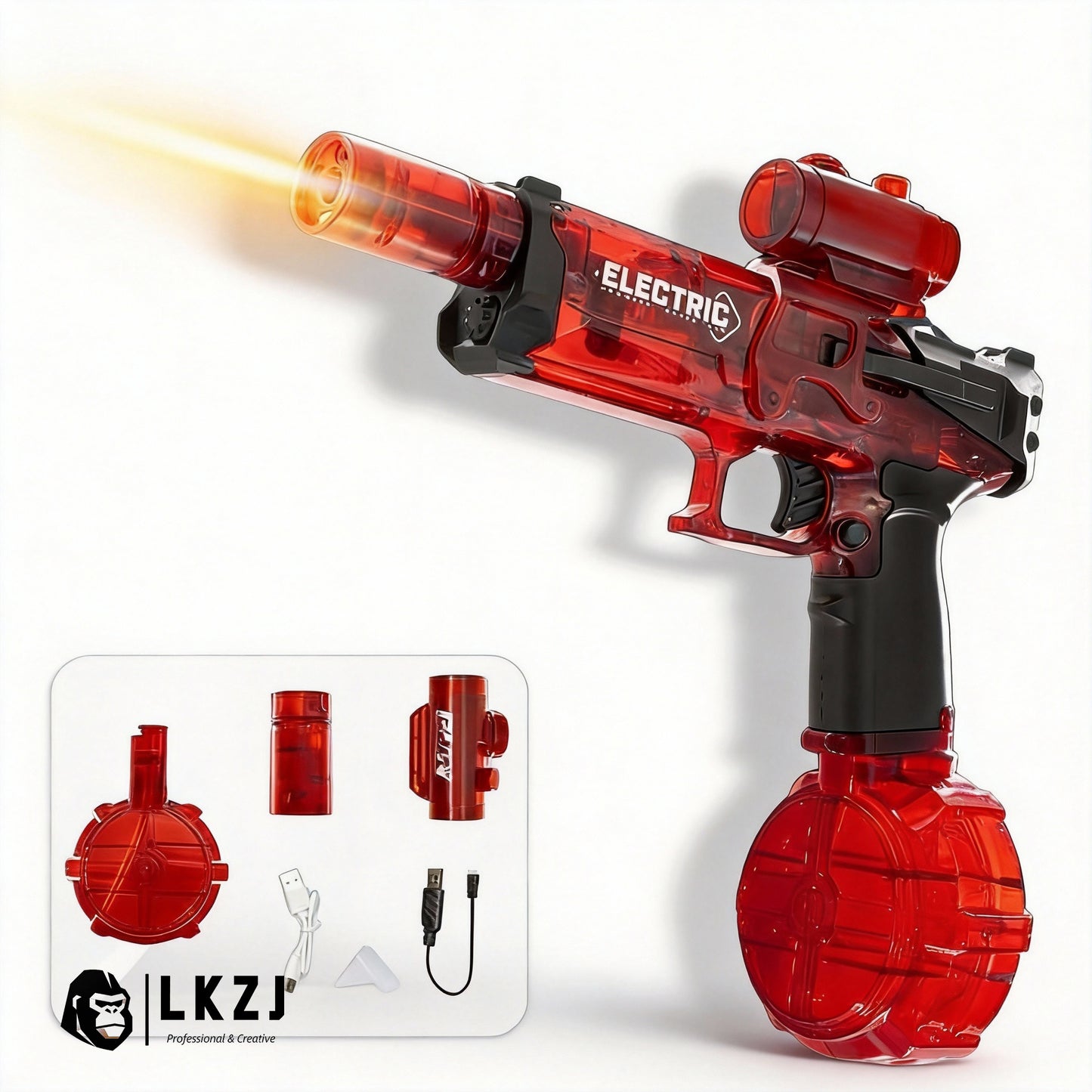 Electric Blowback Ice Tiger Water Gun With Light Tracer