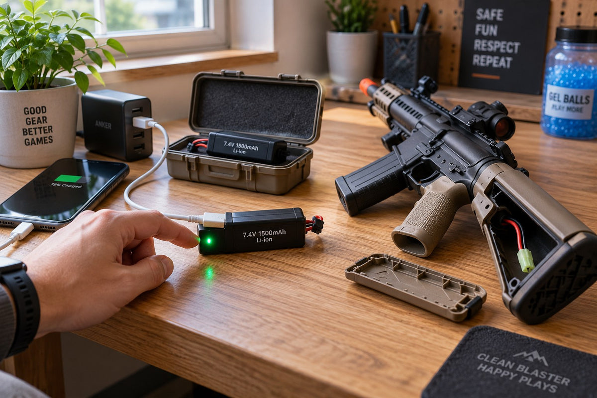 Gel blaster battery guide: LKZJ HD773 electric ARP9 gel blaster with USB rechargeable battery