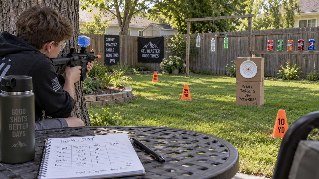 Gel blaster target practice: LKZJ HD824 electric MK14 gel blaster