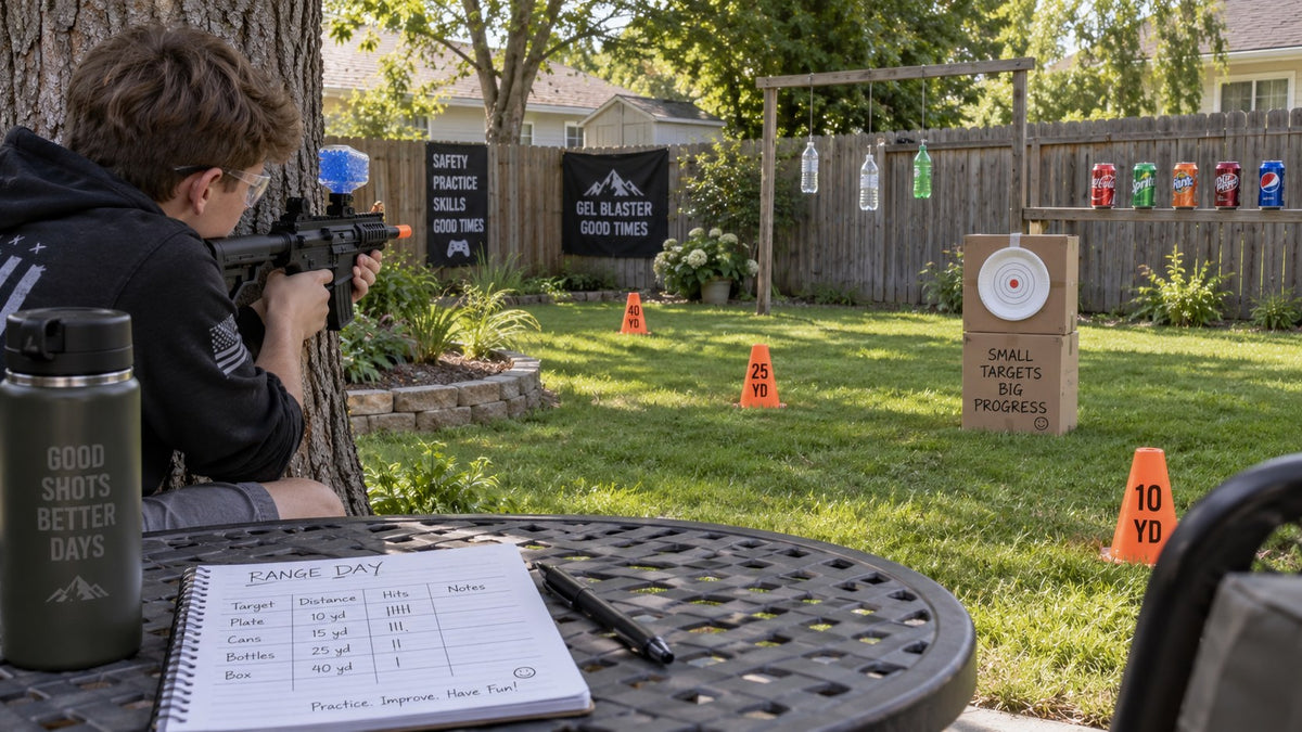 Gel blaster target practice: LKZJ HD824 electric MK14 gel blaster
