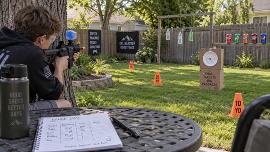 Gel blaster target practice: LKZJ HD824 electric MK14 gel blaster