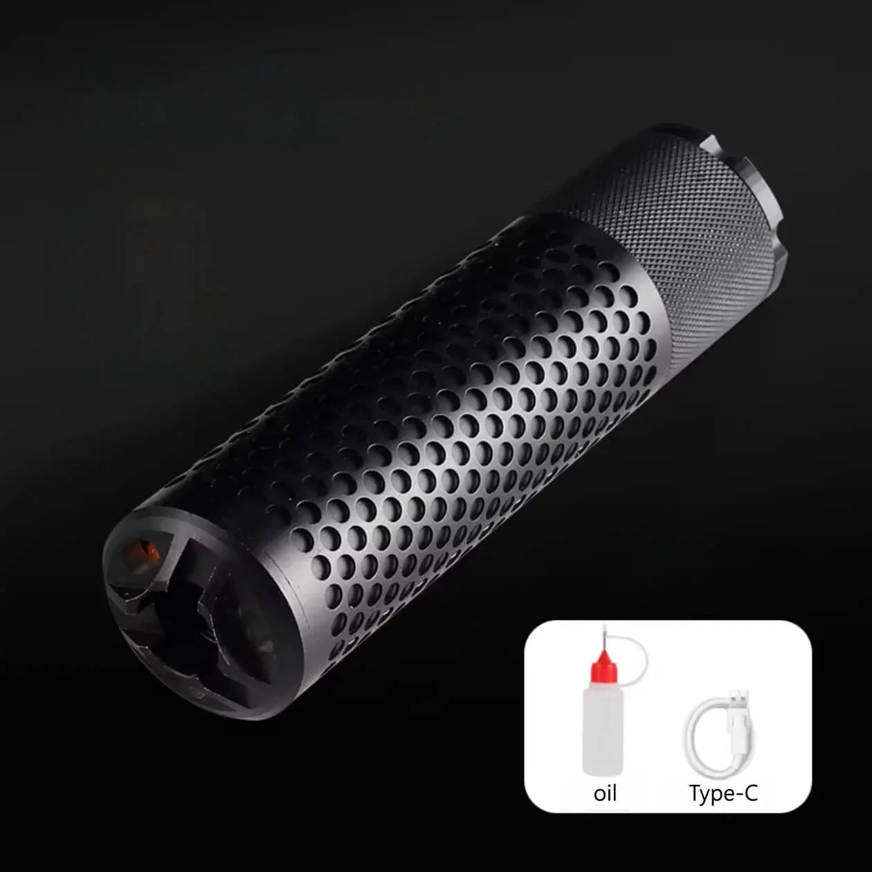 Smoke Wolf 14mm CCW Muzzle Silencer for Gel Blasters & Airsoft Guns