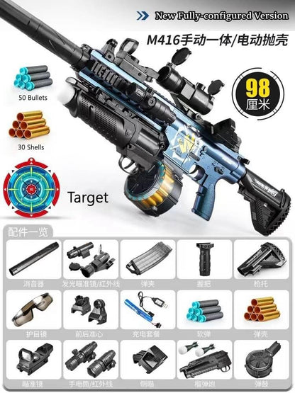 Electric M416 Rifle With Shell Ejecting Nerf Toy Gun