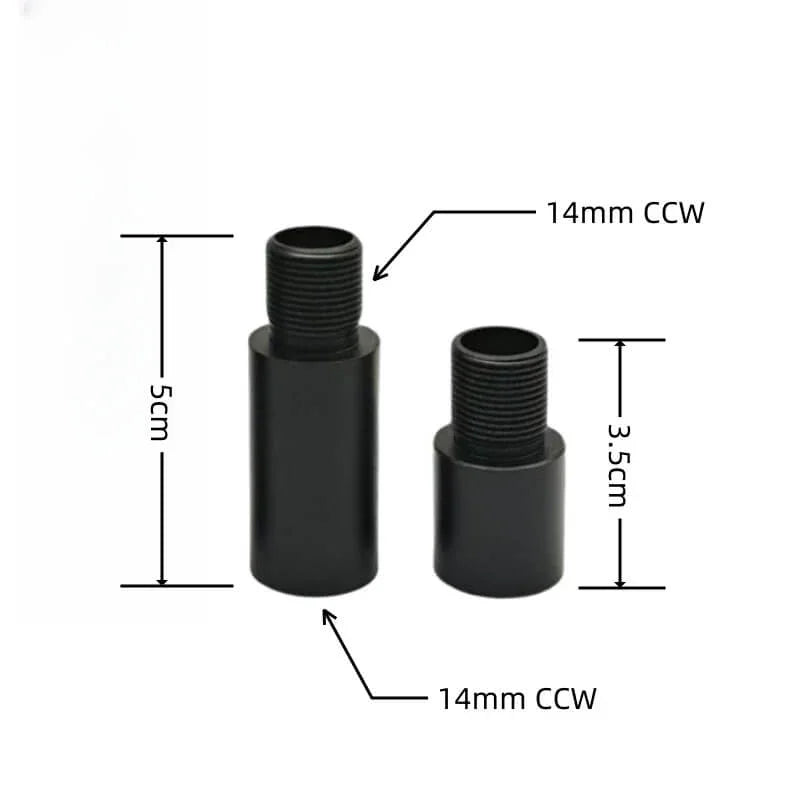 14mm CCW CNC Metal Extension Tube