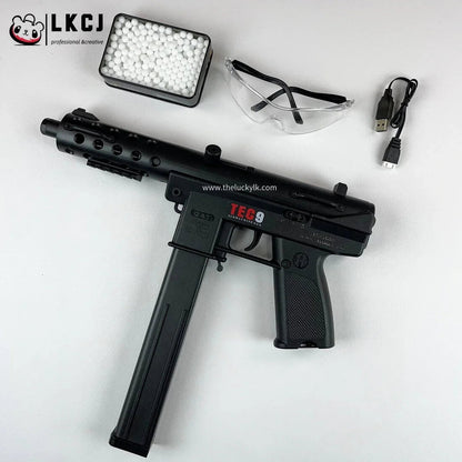 Gold/Sliver TEC9 Gel Blaster With 7 Colors of Lighted Silencer