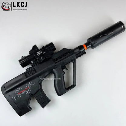 Mini Aug Gel Blaster With 7 Colors of Lighted Silencer Recommended Age Range: 10-15 Years