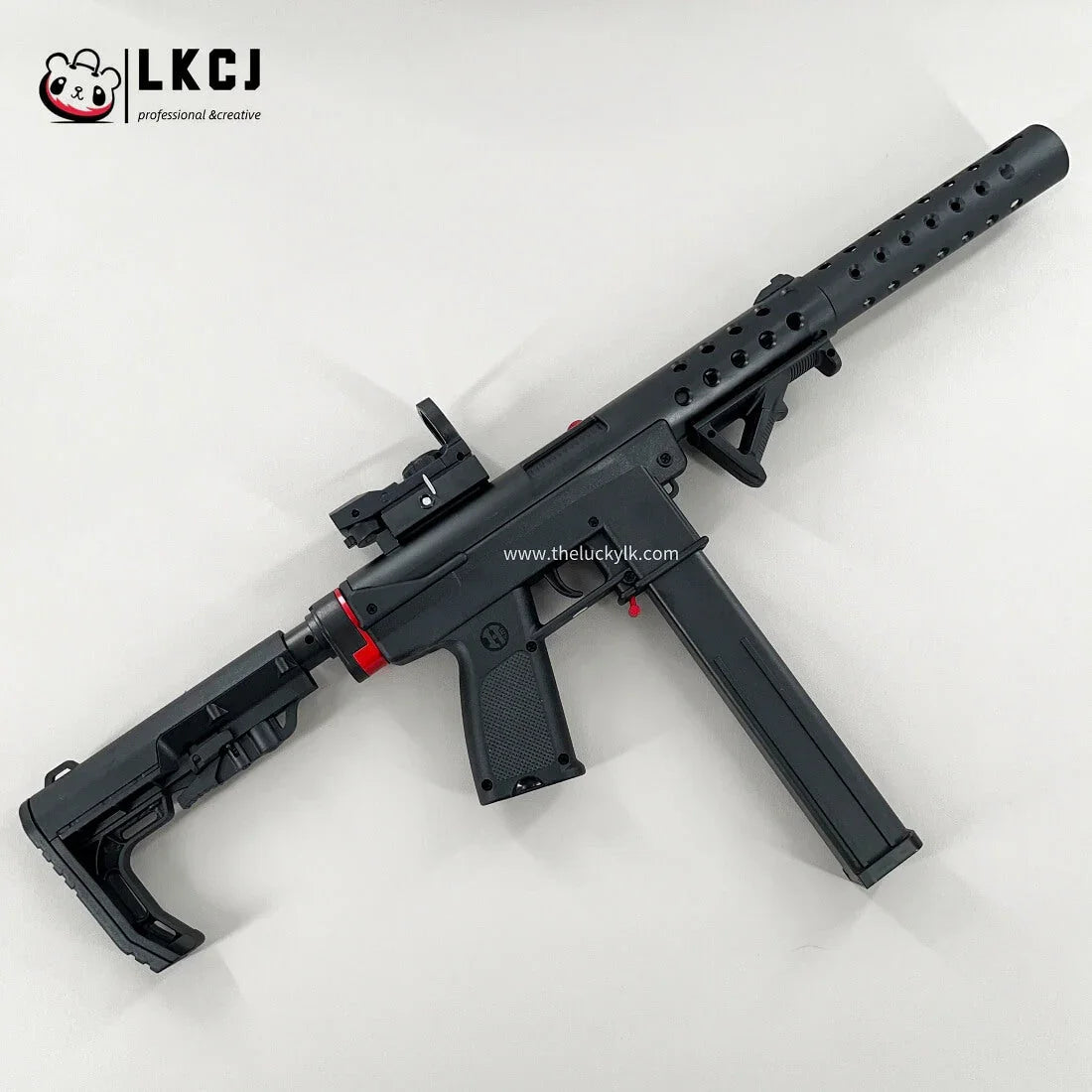 Gold/Sliver TEC9 Gel Blaster With 7 Colors of Lighted Silencer