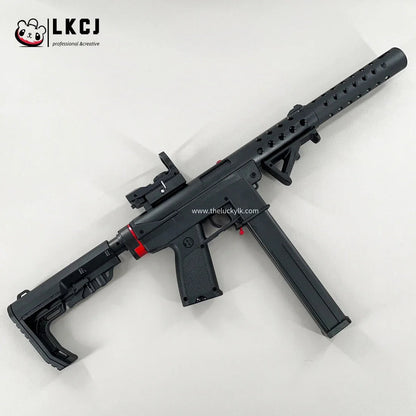 Gold/Sliver TEC9 Gel Blaster With 7 Colors of Lighted Silencer