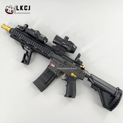 Carbon Fiber Gold Embellished M416 Gel Blaster