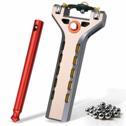 LKZJ Semi-Auto High Precision Aluminum Alloy Slingshot Kit with Detachable Ammo Tube