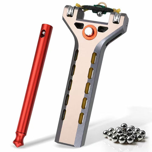 LKZJ Semi-Auto High Precision Aluminum Alloy Slingshot Kit with Detachable Ammo Tube