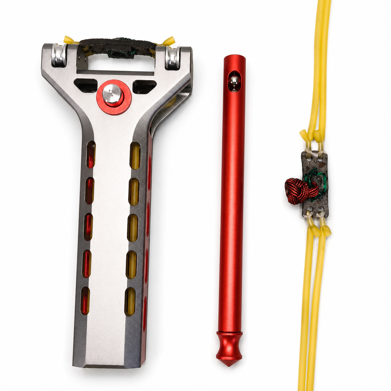 LKZJ Semi-Auto High Precision Aluminum Alloy Slingshot Kit with Detachable Ammo Tube