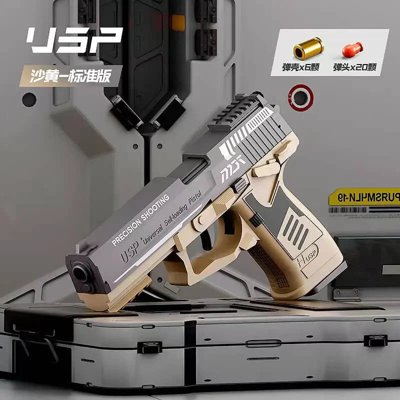 USP/Desert Eagle Self-reloading With Metal Barrel Pistol Nerf Toy Gun