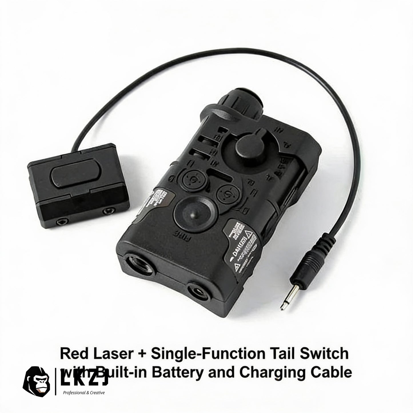 Red Laser + Single-Function Tail Switch with Built-in Battery and Charging Cable