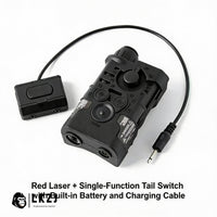 Red Laser + Single-Function Tail Switch with Built-in Battery and Charging Cable