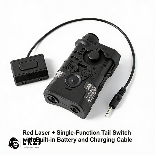 Red Laser + Single-Function Tail Switch with Built-in Battery and Charging Cable