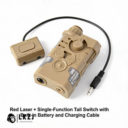 Red Laser + Single-Function Tail Switch with Built-in Battery and Charging Cable
