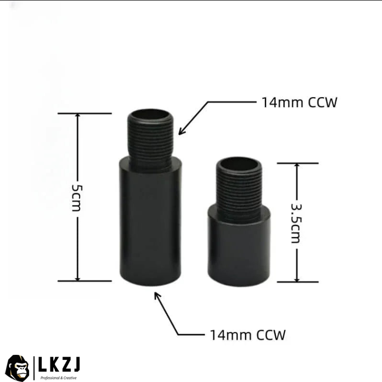 14mm CCW CNC Metal Extension Tube