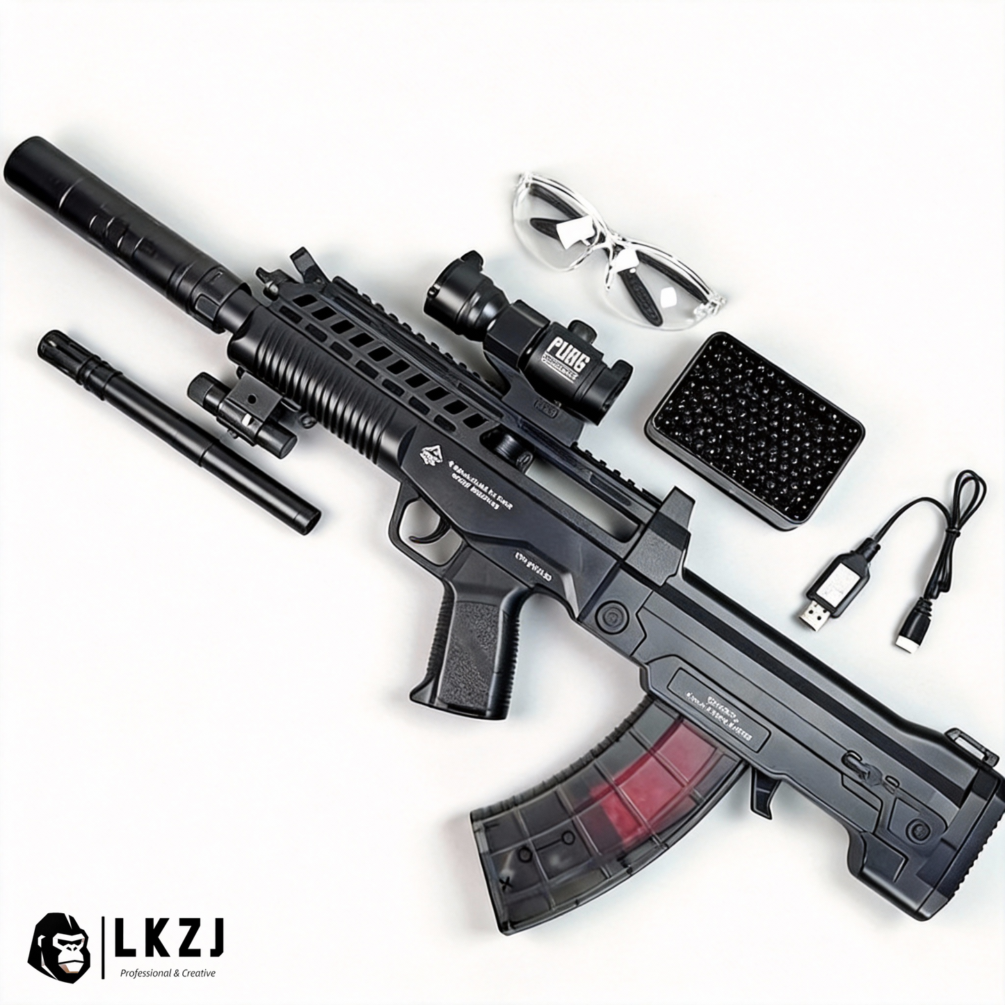 QBZ 191/97 Gel Blaster Toygun With Lighted Silencer