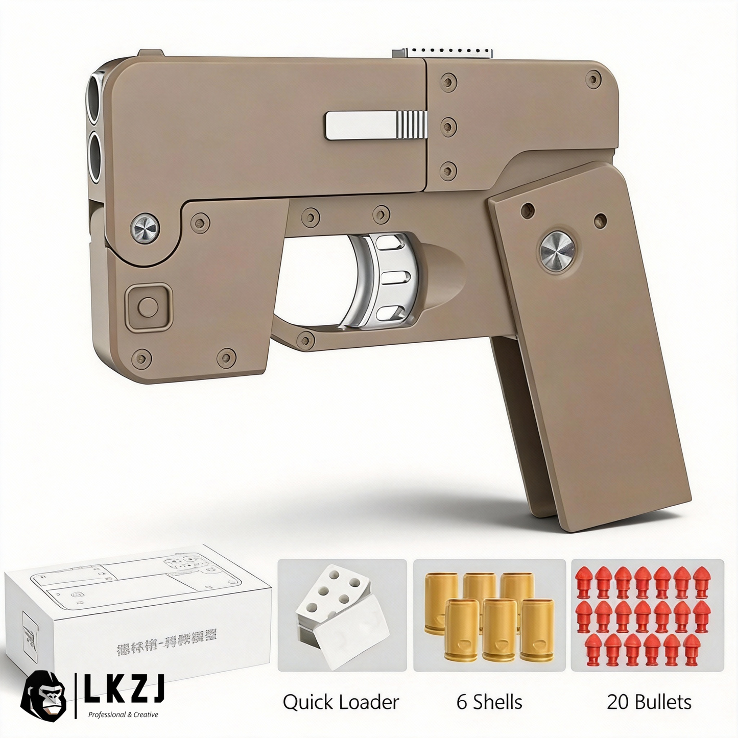 IC380 Foldable Phone Shape Pistol Nerf Toy Gun