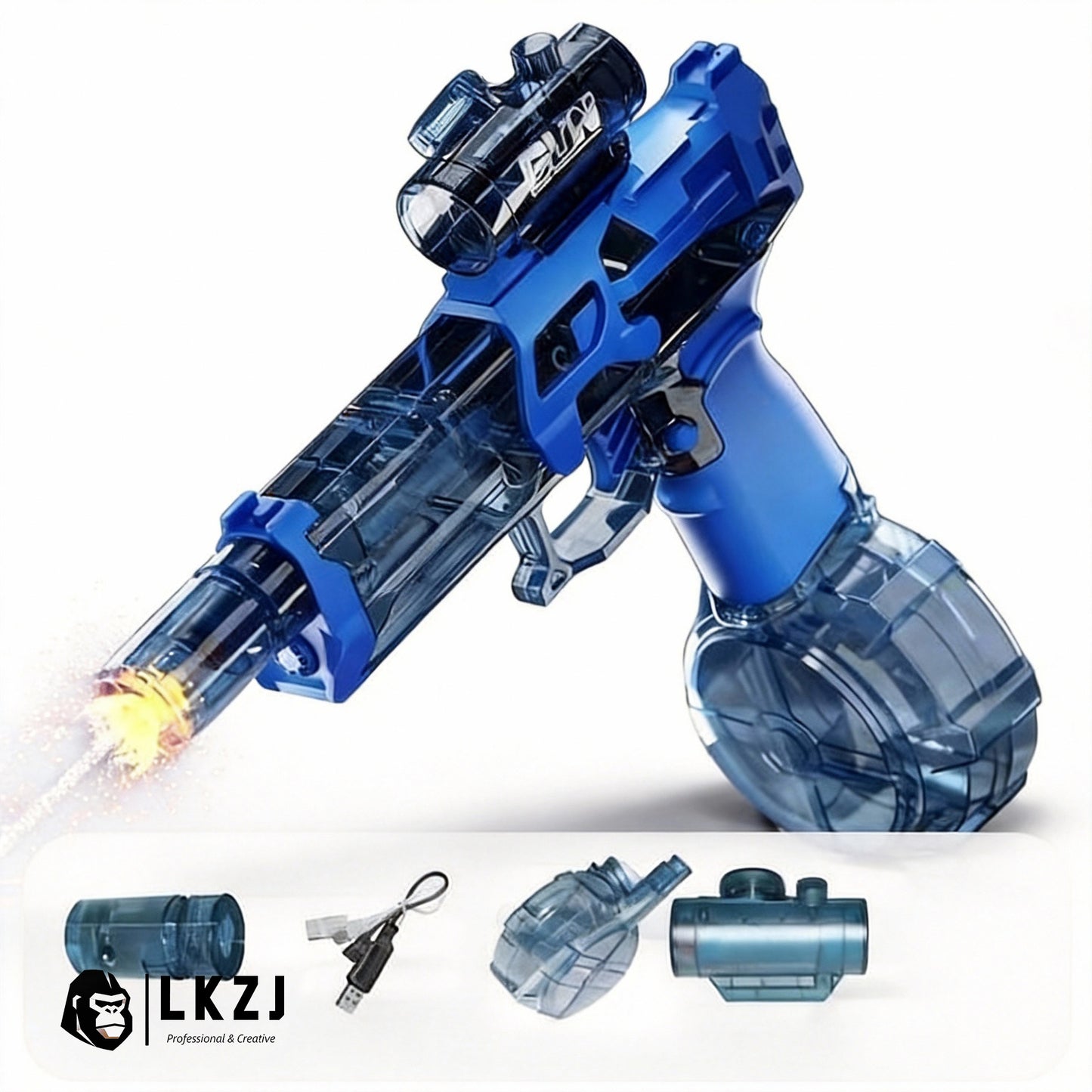 Electric Blowback Ice Tiger Water Gun With Light Tracer