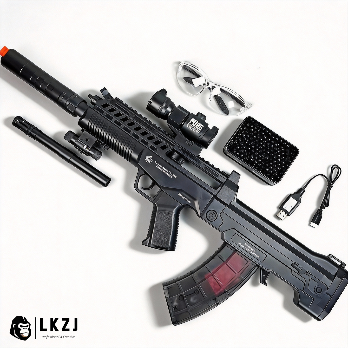 QBZ 191/97 Gel Blaster Toygun With Lighted Silencer