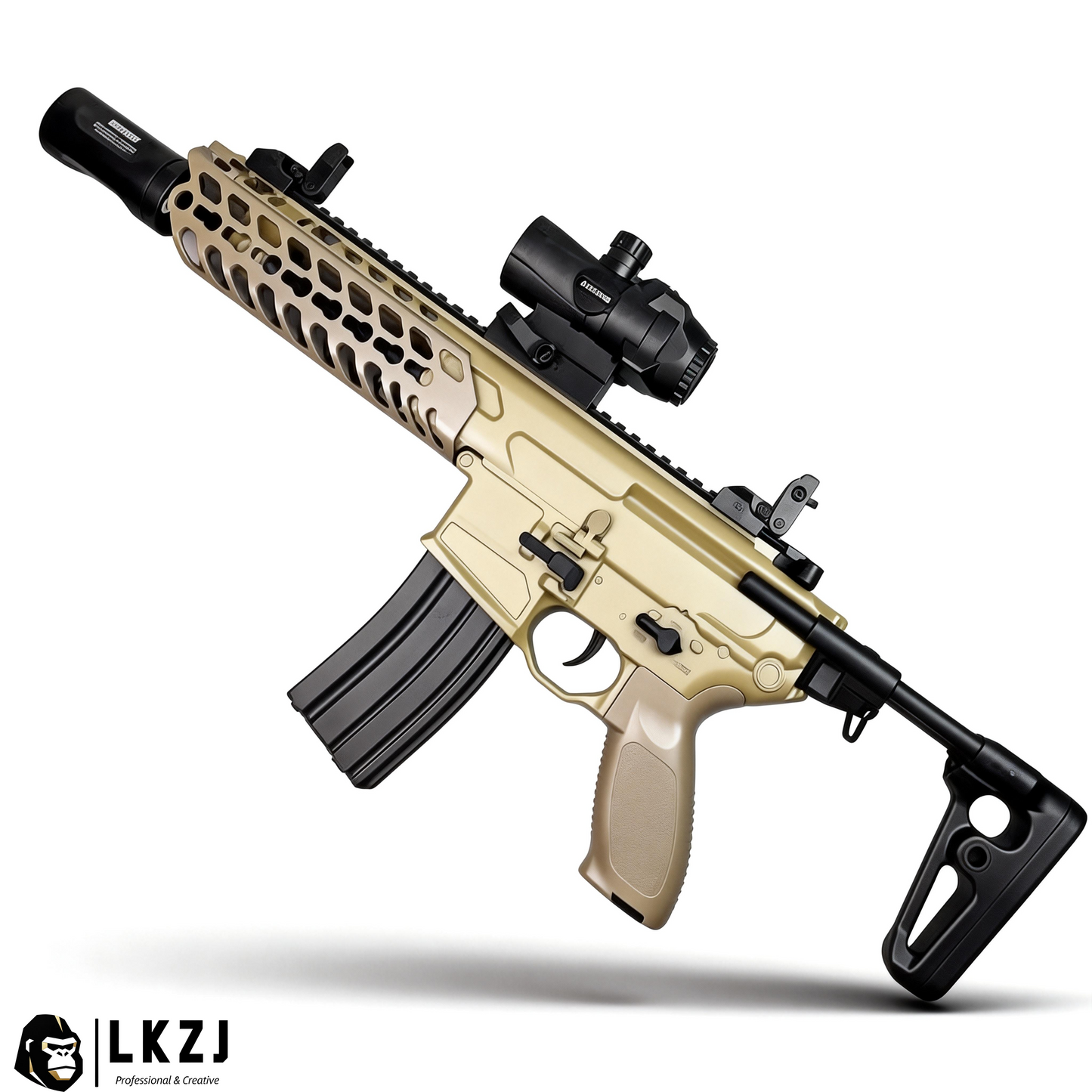 Exquisite Engraving MCX Gel Blaster High Rate of Fire  Smooth Shooting With 7 Colors of Lighted Silencer