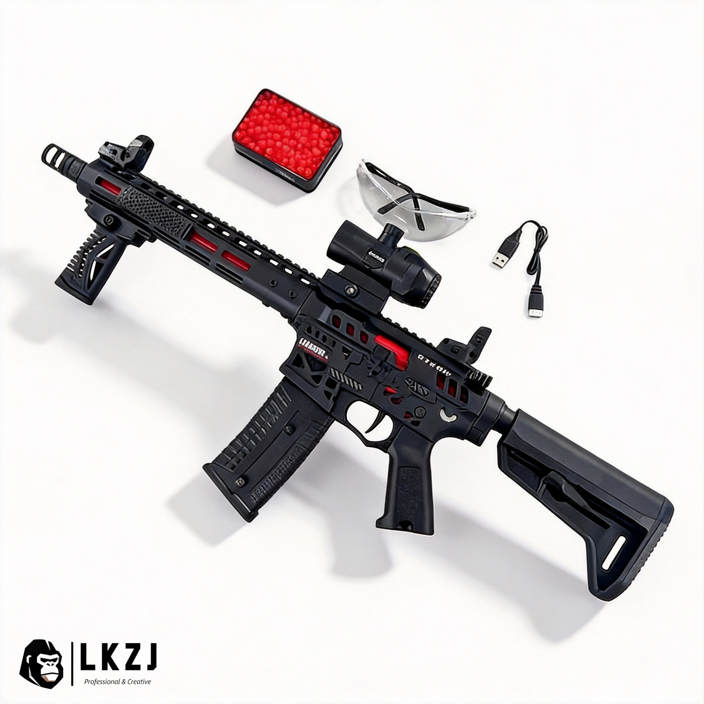 Tactical Edition N4 Blaze Gel Blaster With Carbon Fiber Accents
