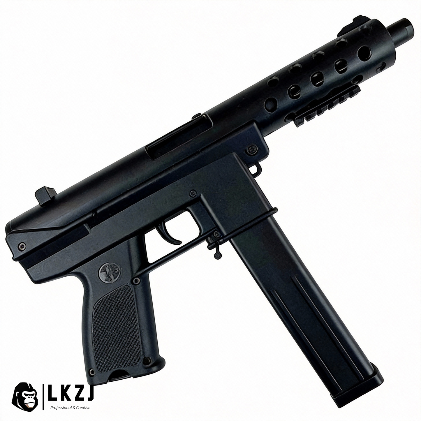 Gold/Sliver TEC9 Gel Blaster With 7 Colors of Lighted Silencer