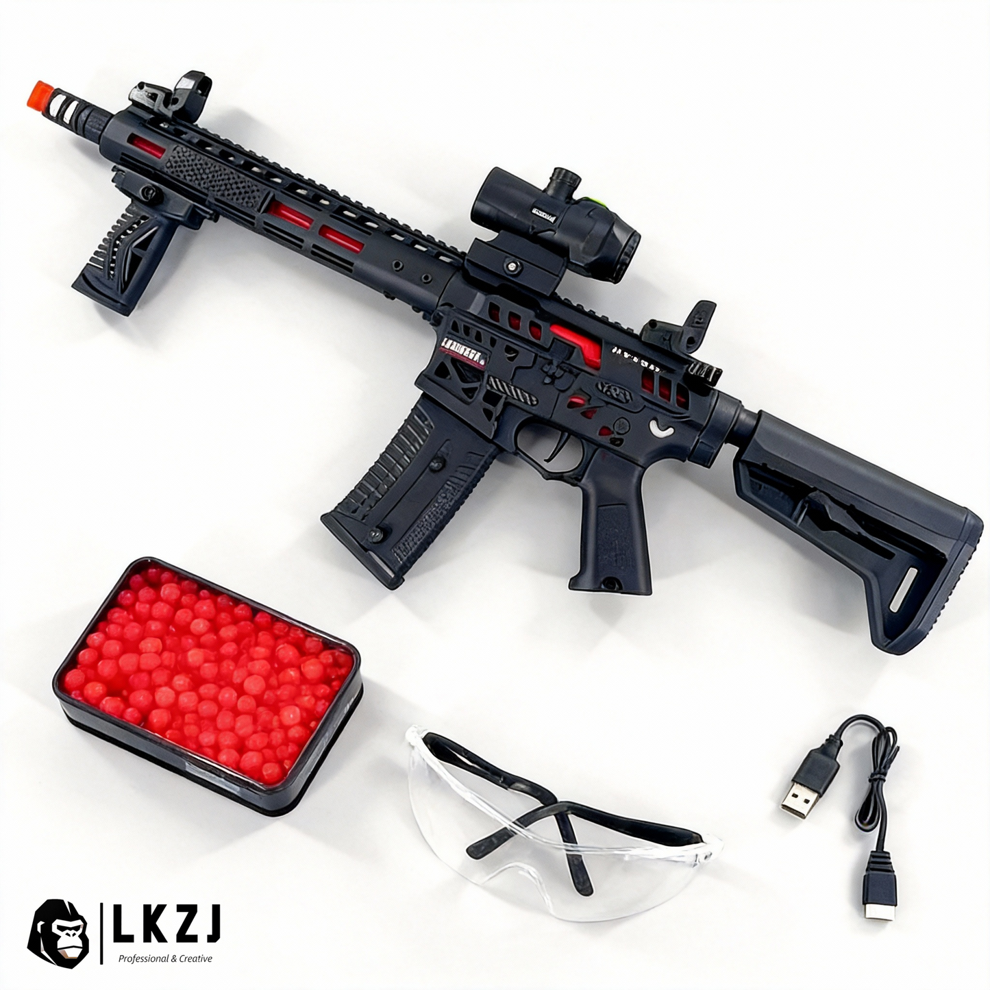 Tactical Edition N4 Blaze Gel Blaster With Carbon Fiber Accents
