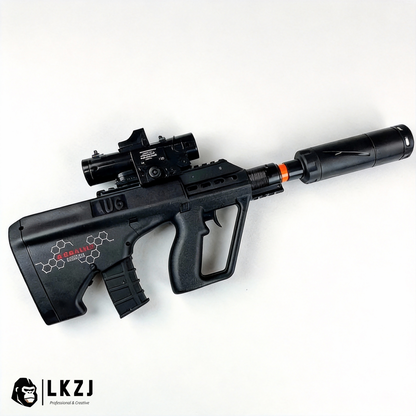 Mini Aug Gel Blaster With 7 Colors of Lighted Silencer Recommended Age Range: 10-15 Years