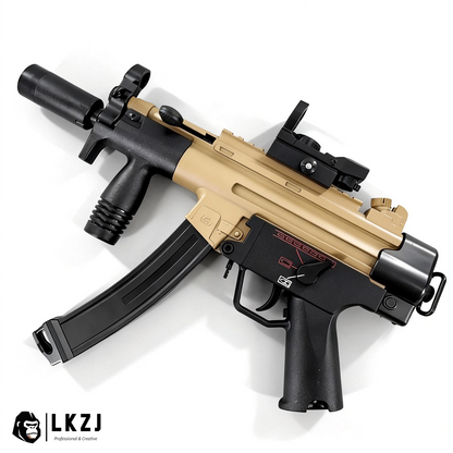 Exquisite Engraving MP5K Gel Blaster High Rate of Fire  Smooth Shooting With 7 Colors of Lighted Silencer