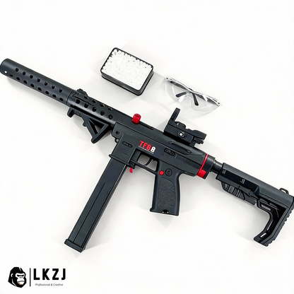 Gold/Sliver TEC9 Gel Blaster With 7 Colors of Lighted Silencer