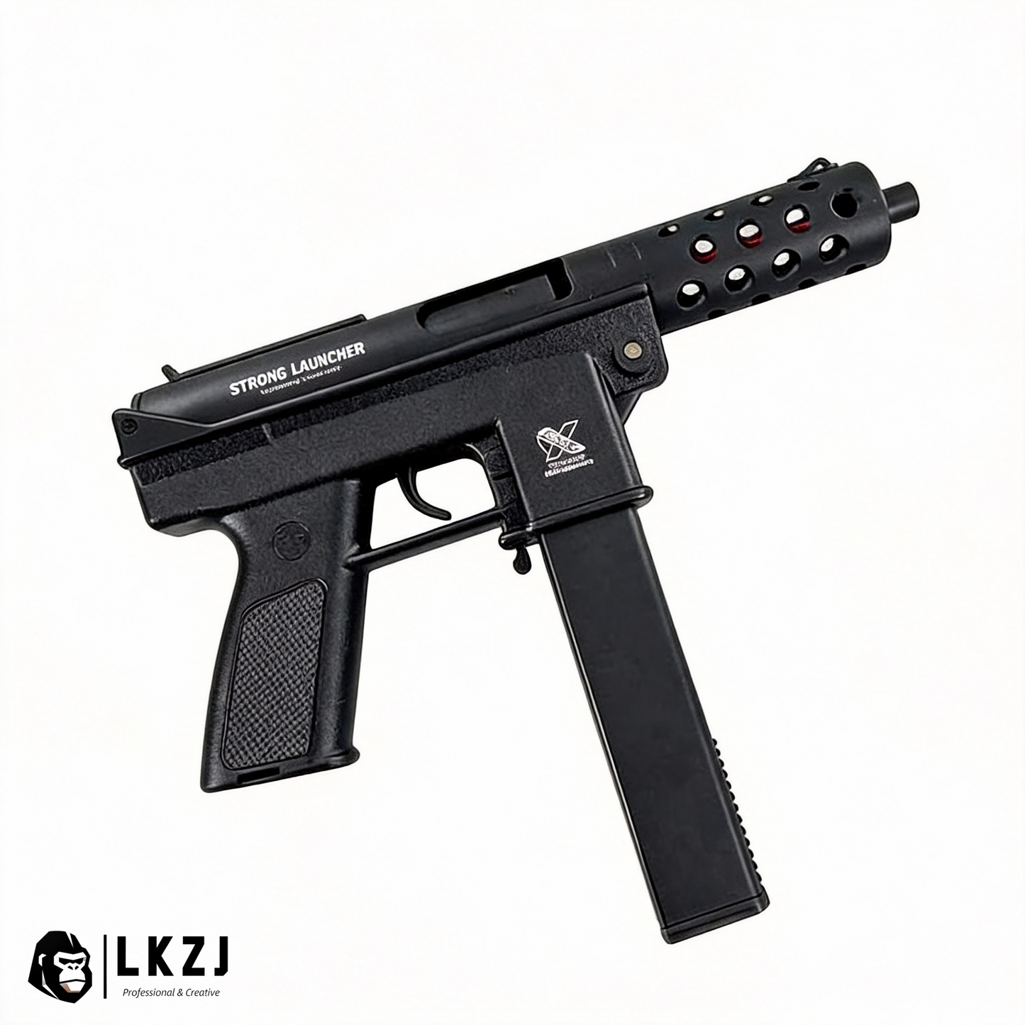 Gold/Sliver TEC9 Gel Blaster With 7 Colors of Lighted Silencer