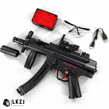 Exquisite Engraving MP5K Gel Blaster High Rate of Fire  Smooth Shooting With 7 Colors of Lighted Silencer