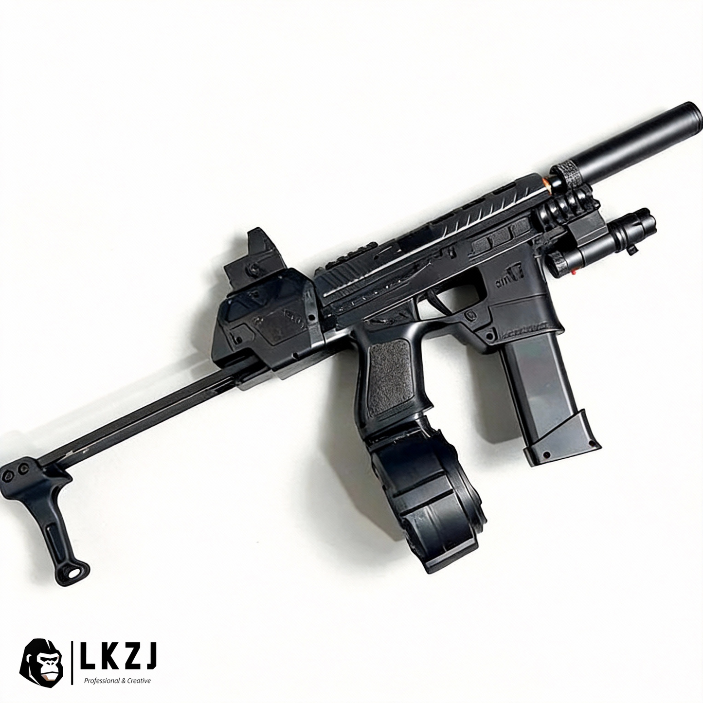 Mp17 Gel Blaster With Metal Stock, Metal Rail