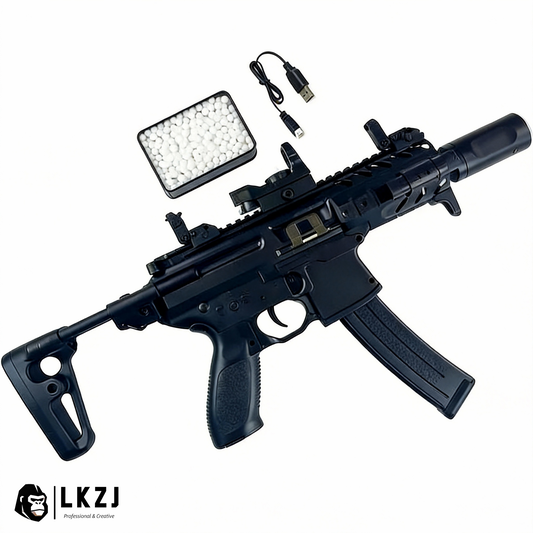 Exquisite Engraving Mpx Gel Blaster High Rate of Fire  Smooth Shooting With 7 Colors of Lighted Silencer