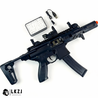 Exquisite Engraving Mpx Gel Blaster High Rate of Fire  Smooth Shooting With 7 Colors of Lighted Silencer