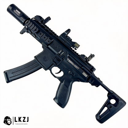 Exquisite Engraving Mpx Gel Blaster High Rate of Fire  Smooth Shooting With 7 Colors of Lighted Silencer