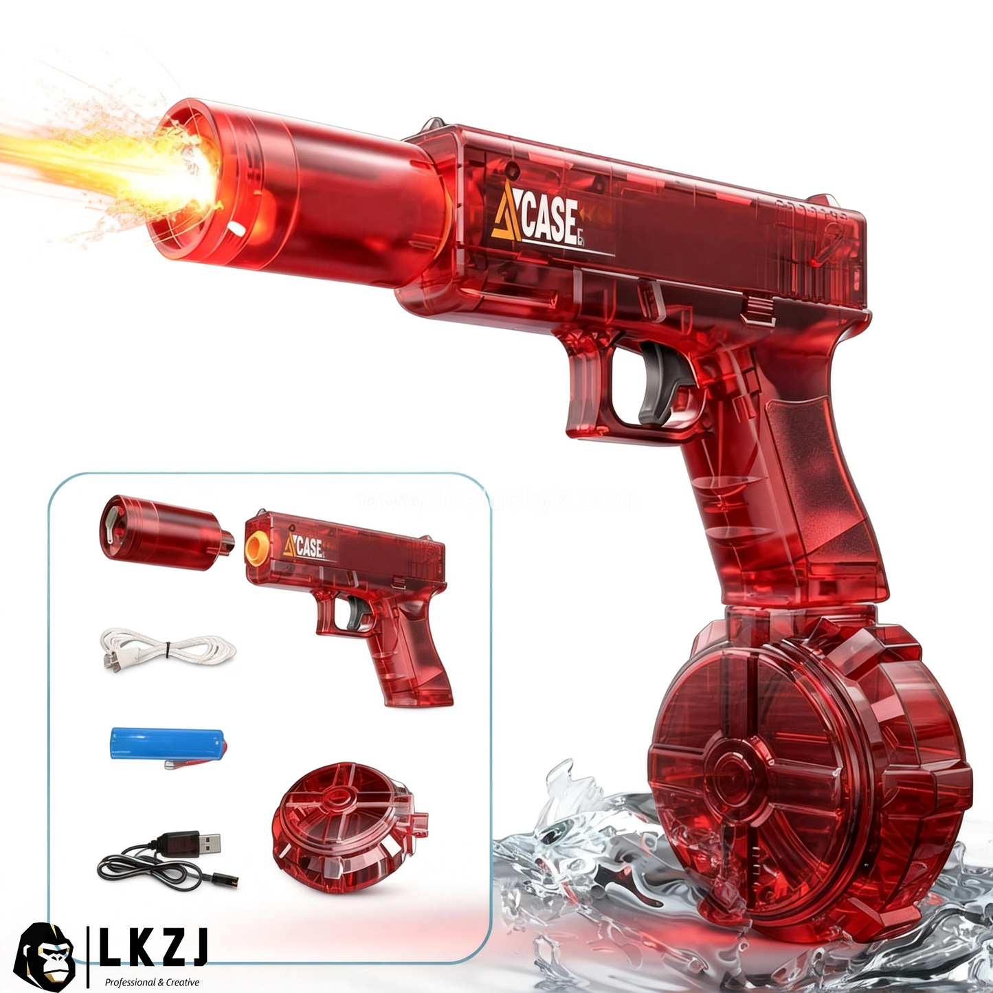 G Pistol Water Gun With Lighting Tracer