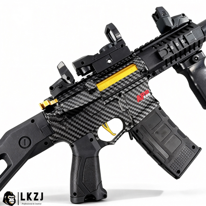 Carbon Fiber Gold Embellished ARP556 Gel Blaster