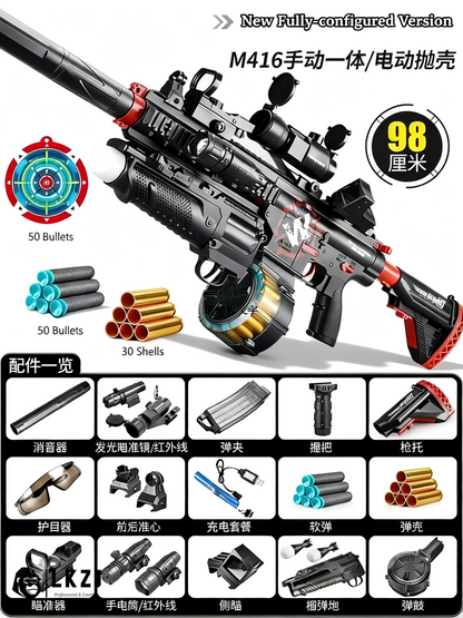 Electric M416 Rifle With Shell Ejecting Nerf Toy Gun
