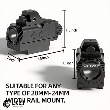 Metal Flashlight With Adjustable Rail