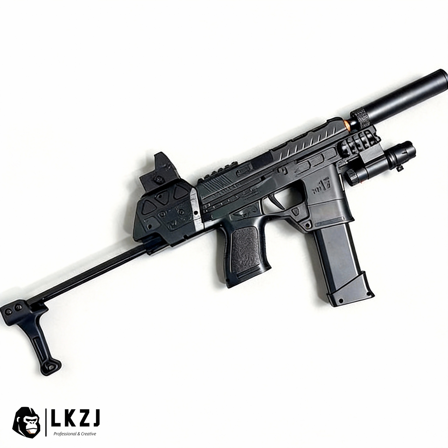 Mp17 Gel Blaster With Metal Stock, Metal Rail