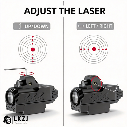 Metal Flashlight With Adjustable Rail