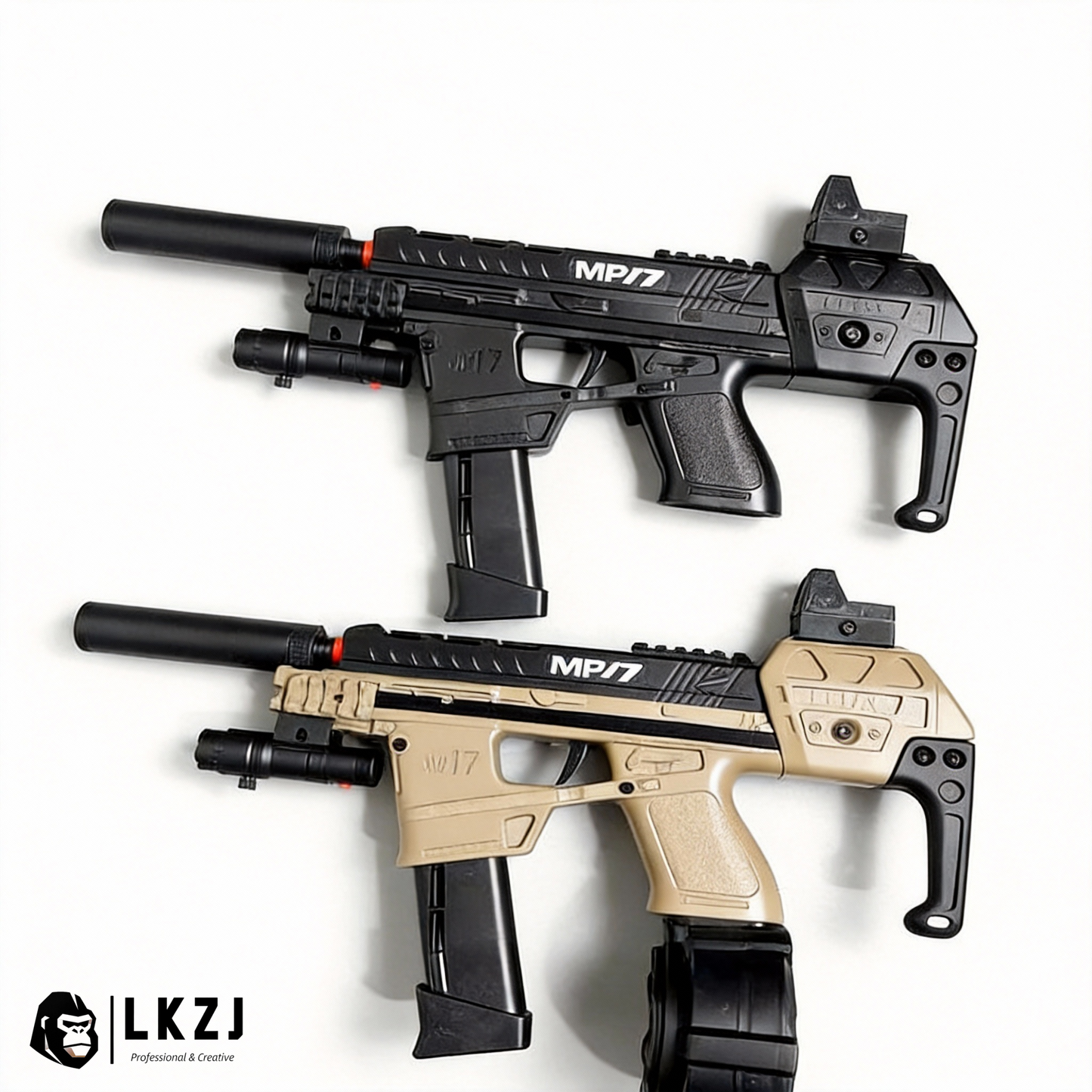 Mp17 Gel Blaster With Metal Stock, Metal Rail