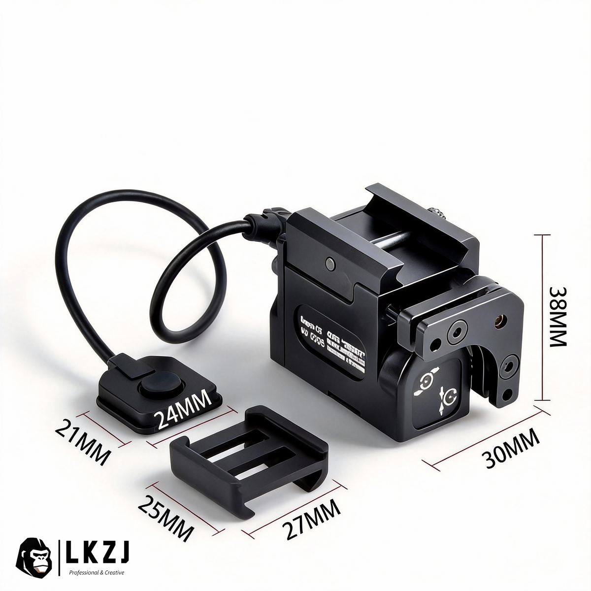 USB Rechargeable Mini Laser With Adjustable Rail  Adapts to 20-23mm Rails