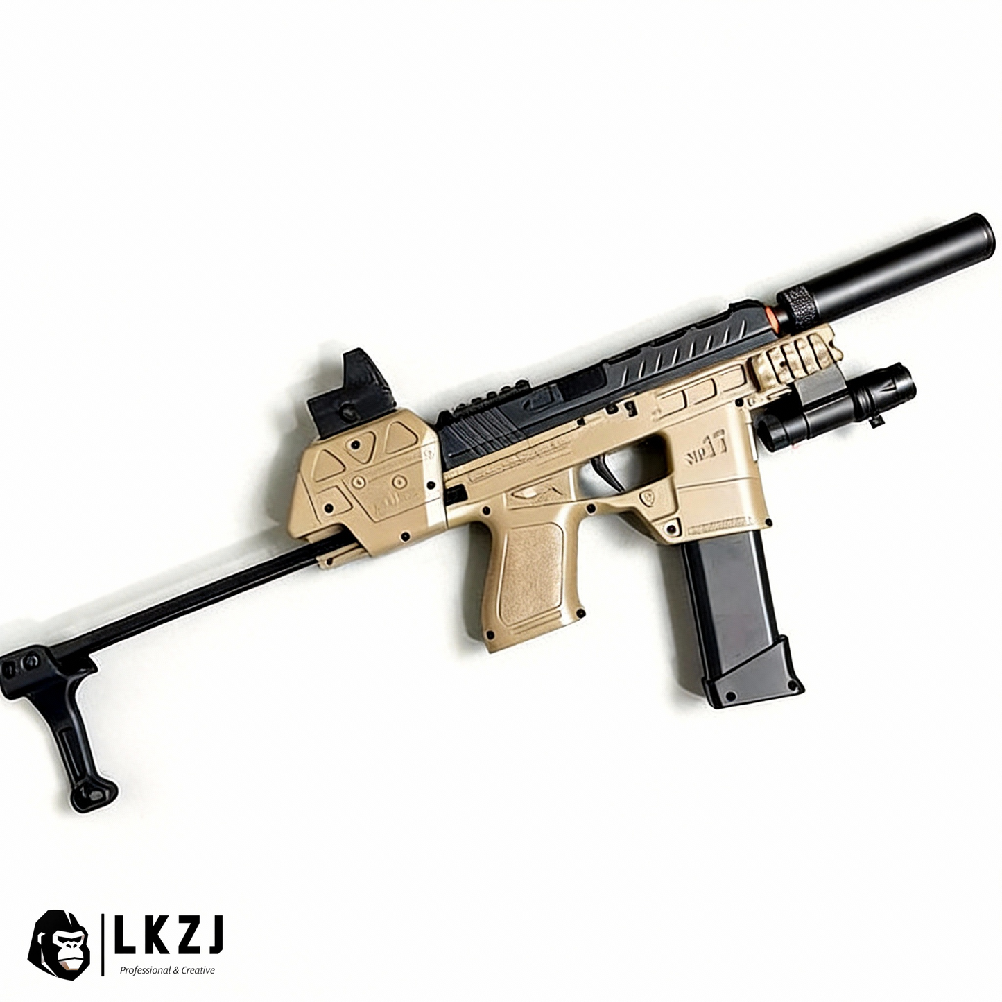 Mp17 Gel Blaster With Metal Stock, Metal Rail