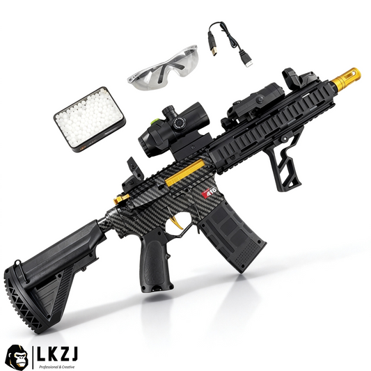Carbon Fiber Gold Embellished M416 Gel Blaster